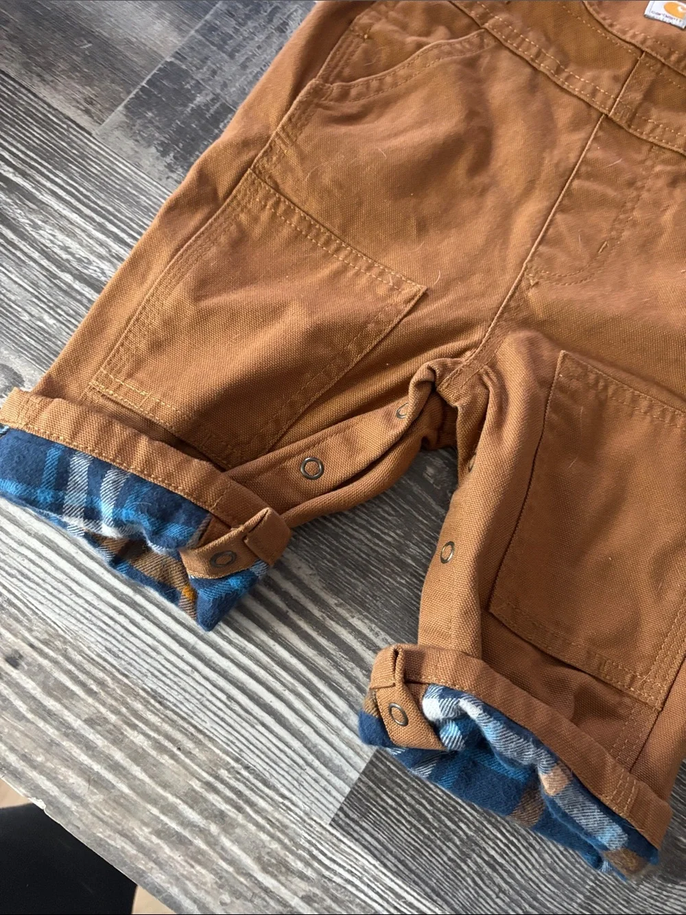 Carhartt Overalls Flannel Lined LIKE NEW